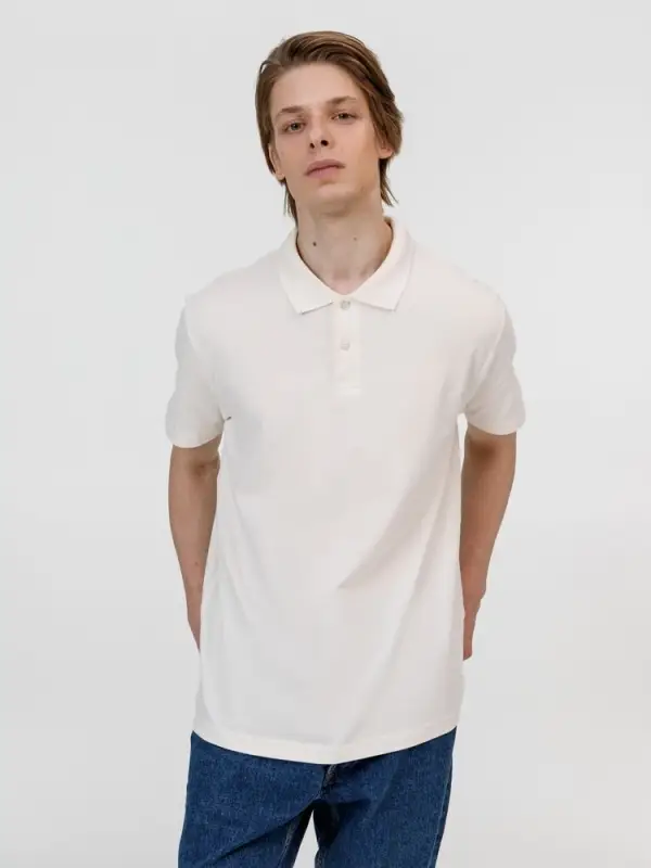 Рубашка поло унисекс Pulse, молочно-белая, размер S