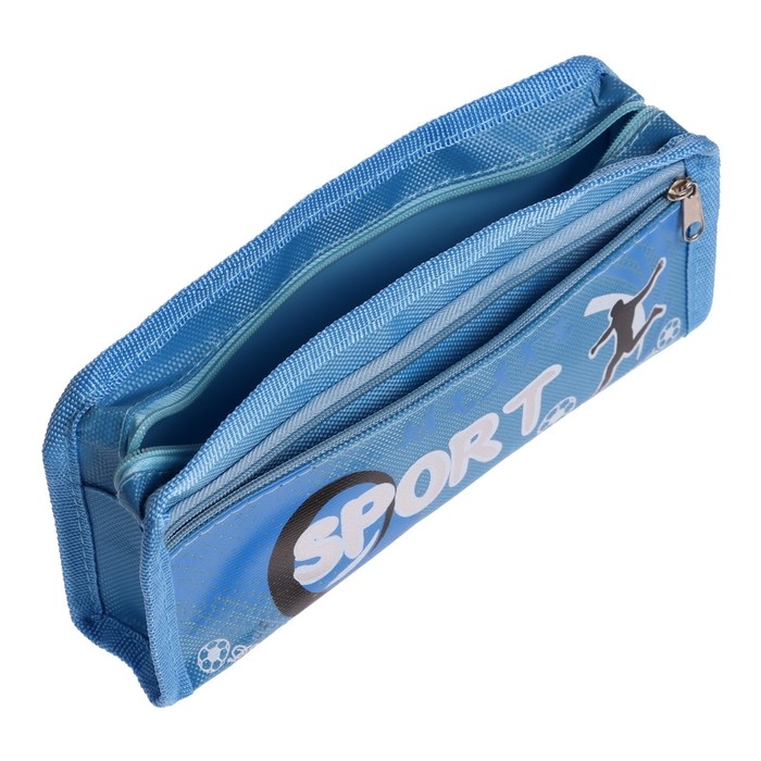 Пенал школьный на молнии 2 отделения Пенал школьный на молнии 2 отделения "Спорт", МИКС