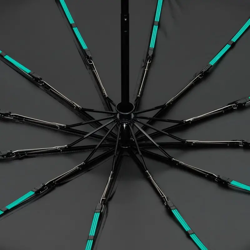 Зонт складной с УФ-защитой Ribstar, черный