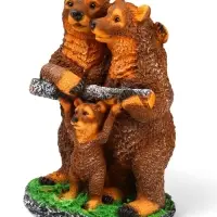 Садовая фигура из полистоуна &laquo;Мишки-семейка&raquo;, 45&times;25&times;32 см