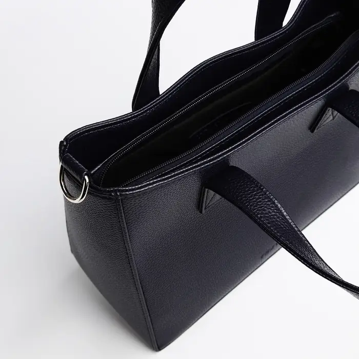 Сумка женская тоут TEXTURA на молнии, 28&times;13&times;21 см, синяя