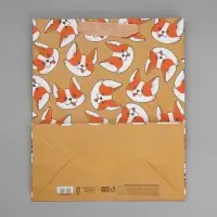 Пакет подарочный крафтовый, упаковка, &laquo;Пёсик&raquo;, ML 23&times;27&times;11.5 см