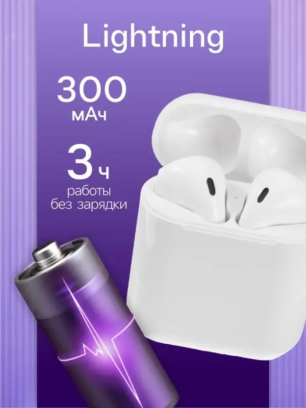 Наушники беспроводные Luazon i11, TWS, вкладыши, Bluetooth 5.0, 35/300 мАч, сенсор, белые