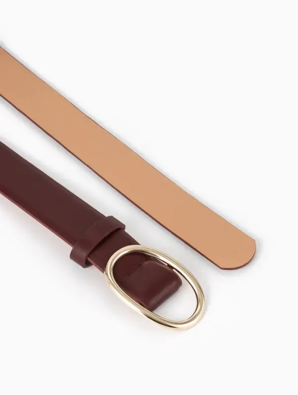 Ремень женский, затяжка, 3&times;110 см, пряжка золотистая, без винта, коричневый