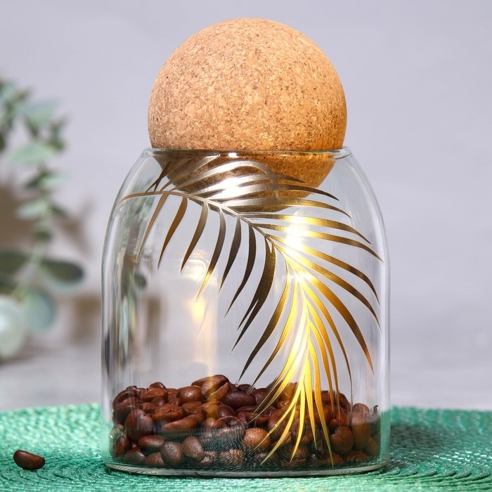 Банка для хранения сыпучих продуктов и круп «Тропики», 500 мл Банка для хранения сыпучих продуктов и круп «Тропики», 500 мл