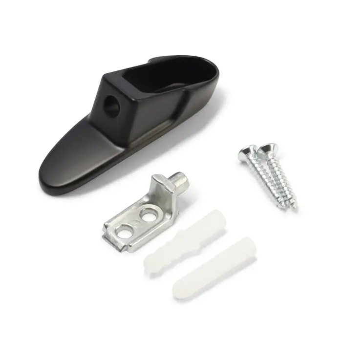 Крючок мебельный CAPPIO PLATE, однорожковый, черный