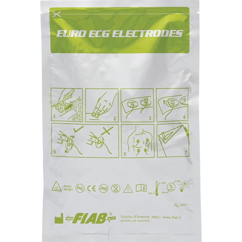 Электроды для ЭКГ однораз.57х34мм, пена, универс. Fiab F9049/RU573450шт/уп