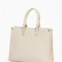 Сумка женская тоут на молнии, 31&times;10.5&times;25 см, белый