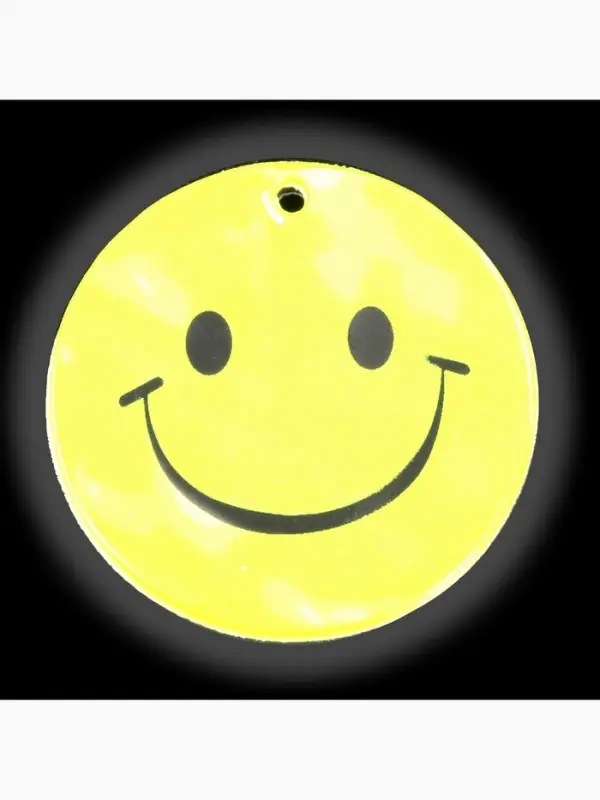 Светоотражающий элемент &laquo;Улыбка&raquo;, двусторонний, d=5.3 см, жёлтый