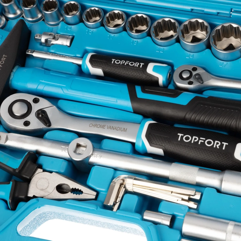 Набор инструмента Topfort 78 предмета 1/2 и 1/4