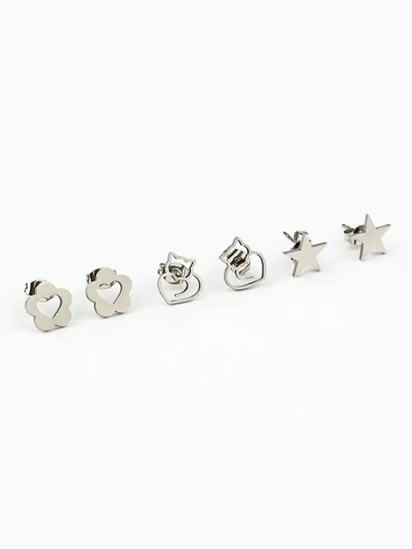 Серьги гвоздики &laquo;Для самой особенной&raquo;, 3 пары