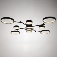 Люстра с ПДУ 2300/9BK LED 190Вт 3000-6000К черный 85х85х9 см BayerLux