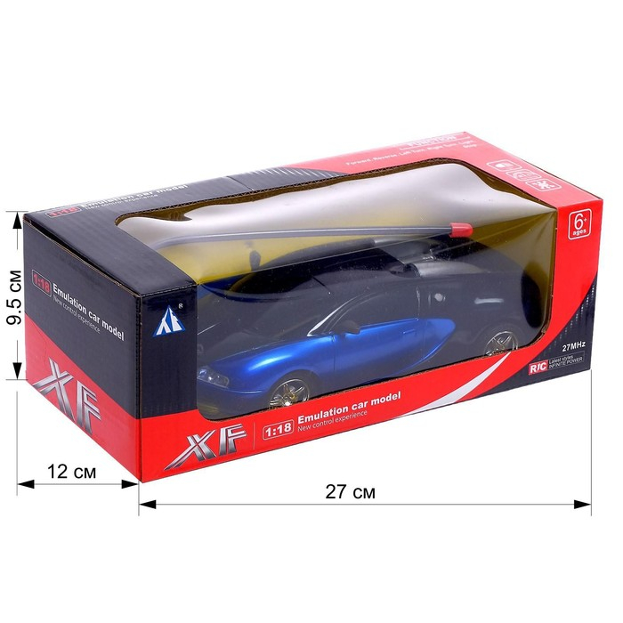 Машина радиоуправляемая «Купе», 1:18, работает от батареек, цвет синий Машина радиоуправляемая «Купе», 1:18, работает от батареек, цвет синий