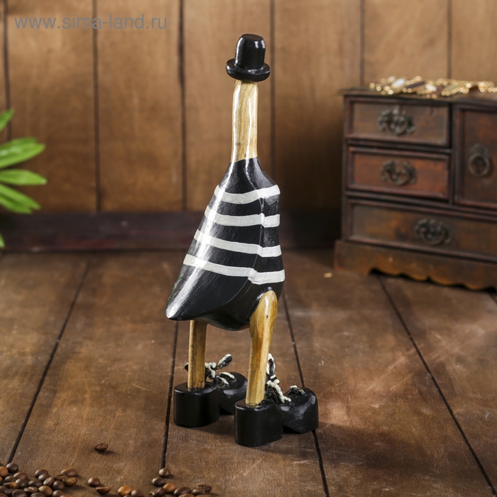 Сувенир Сувенир "Утка Матрос в тельняшке" дерево 13х9х27 см