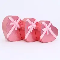 Набор подарочных коробок сердце 3 в 1, 31&times;27&times;13.3; 28&times;25&times;11.7; 26&times;23&times;10.3 см