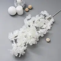 Цветы искусственные &laquo;Фиалка Мария&raquo;, h=85 см, d=6.5 см, белые