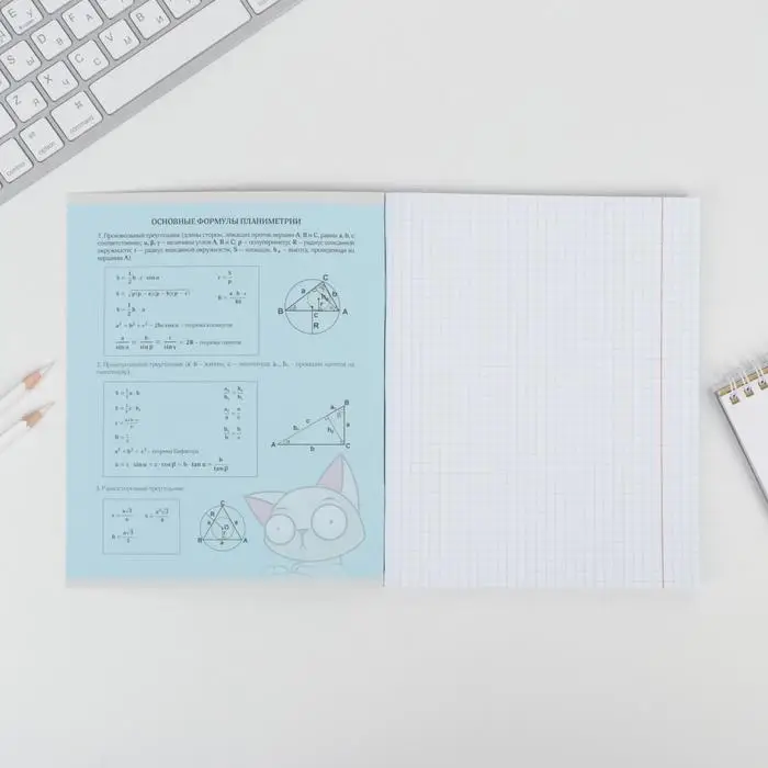 Тетрадь в клетку, предметная, 48 л.,на скрепке, А5 «ПЕРСОНАЖИ. Геометрия» Тетрадь в клетку, предметная, 48 л.,на скрепке, А5 «ПЕРСОНАЖИ. Геометрия»