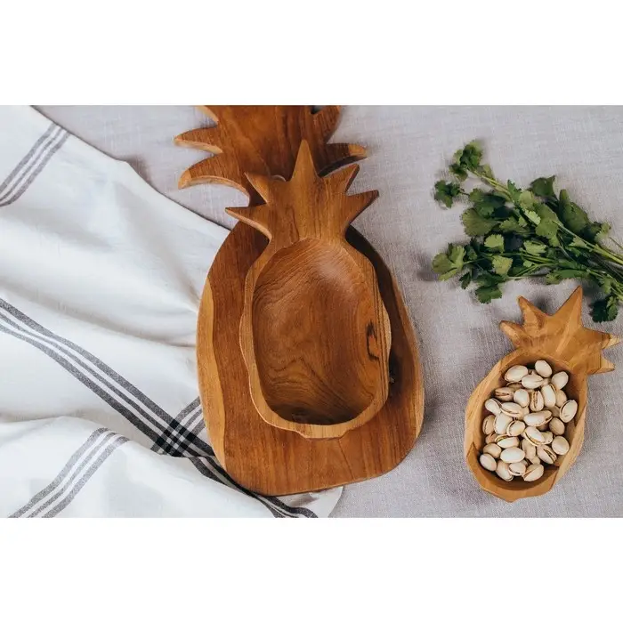 Блюдо «Ананас», 26×14×4.5 см, тиковое дерево