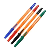 Набор шариковых ручек Calligrata, 4 цвета, узел 0.7 мм, оранжевый корпус