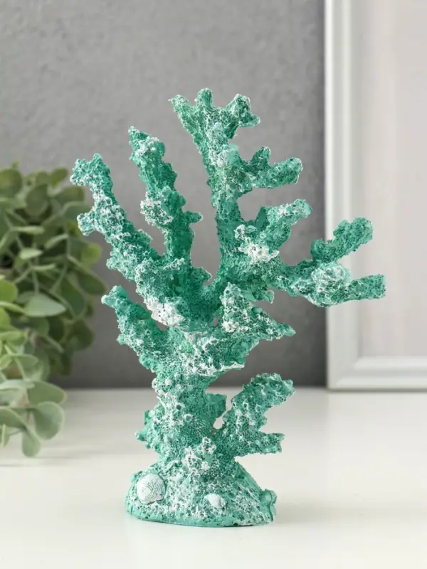 Сувенир полистоун Сувенир полистоун "Коралл голубой" 14,5х5,5х17,5 см