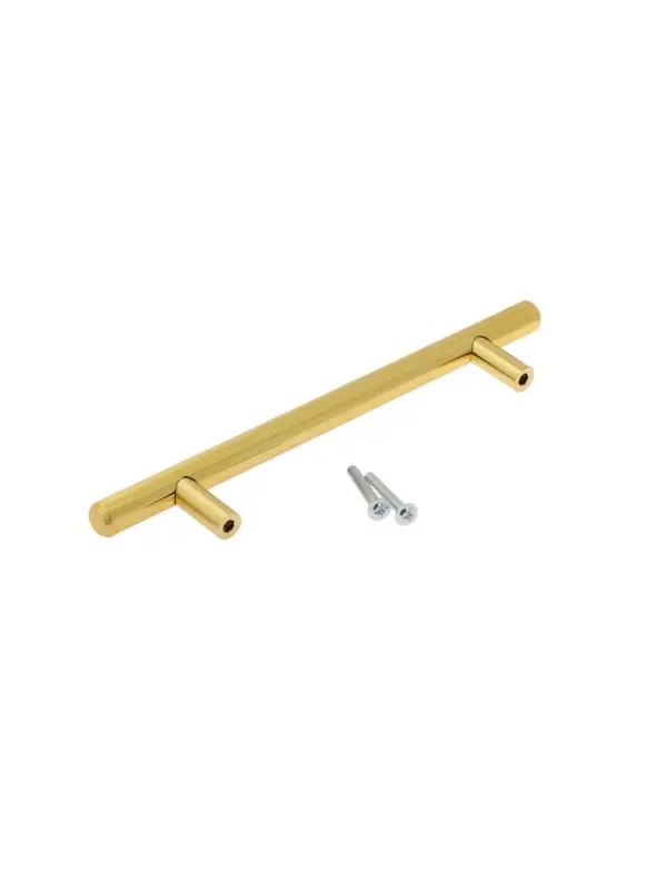 Ручка рейлинг ТУНДРА BISTRO, d=12 мм, м/о 128 мм, цвет золото