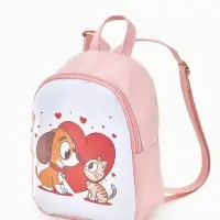Рюкзак дет 18*8*23 см, Собака, отд на молнии, розовый