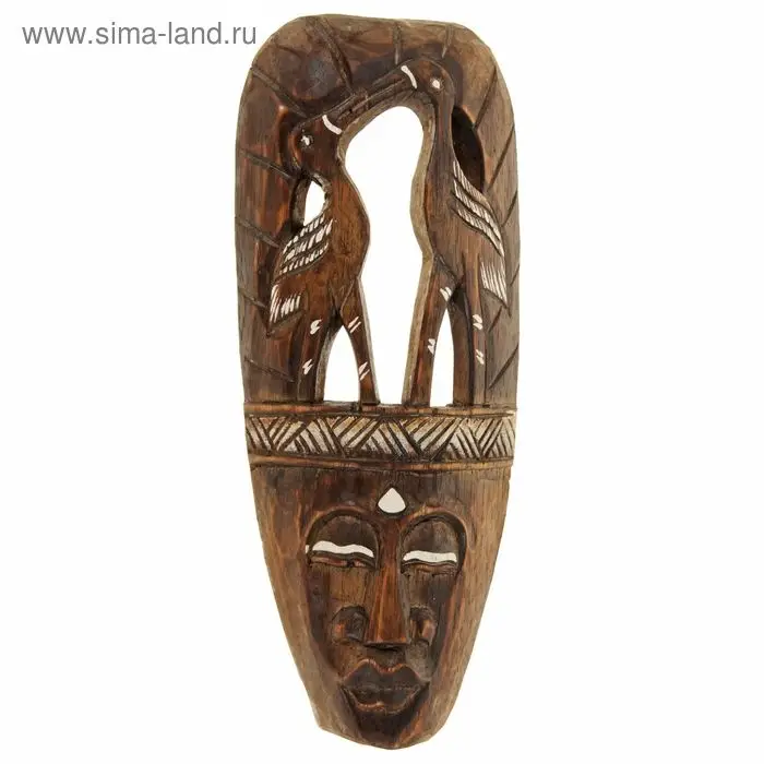 Маска дерево "Аисты" 30х4х12 см