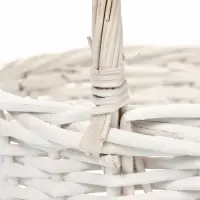 Корзина плетёная для хранения Havu, с ручкой, лоза, белая, набор 2 шт.
