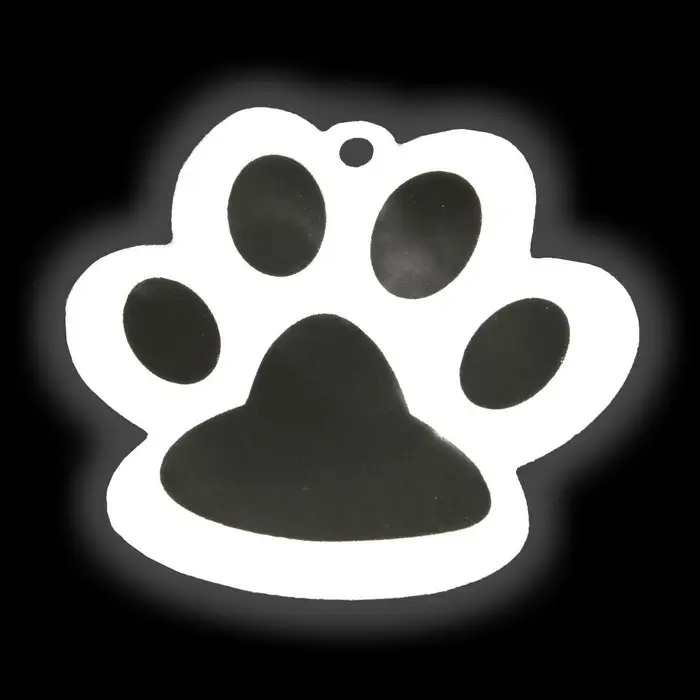 Светоотражающий элемент «Лапка», двусторонний, 5,5 × 4,8 см, цвет белый Светоотражающий элемент «Лапка», двусторонний, 5,5 × 4,8 см, цвет белый