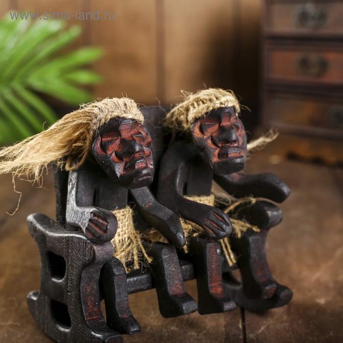 Сувенир «Парочка аборигенов», 14×14×11 см, дерево Сувенир «Парочка аборигенов», 14×14×11 см, дерево