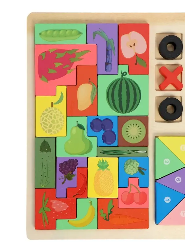 Деревянный  пазл Тетрис 3 в 1