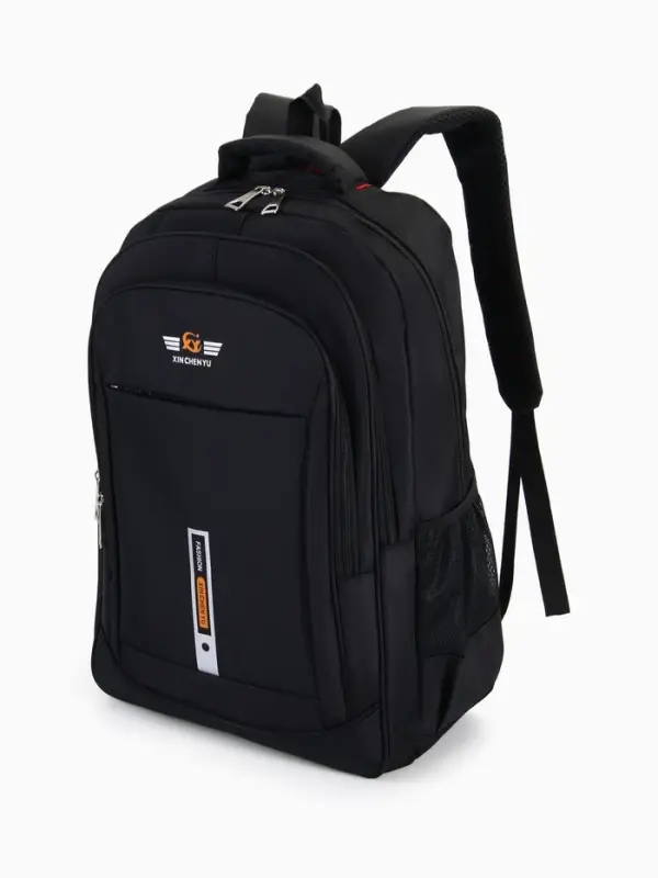 Рюкзак, 2 отдела на молнии, 4 кармана, 37&times;17&times;54 см, чёрный