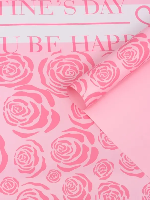 Пленка для цветов, &laquo;Цветы&raquo;, розовая, 57&times;57 см