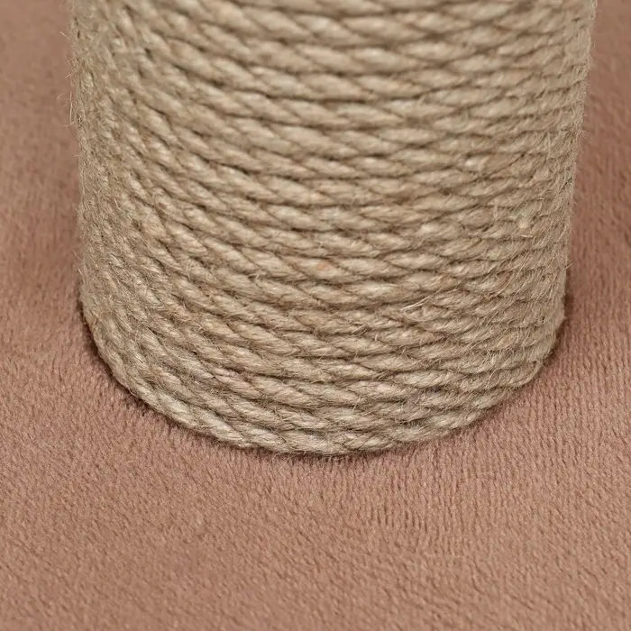 Когтеточка-столбик, 35&times;35&times;64 см, &Oslash;10, с площадкой, КД-37, джут, цвет МИКС
