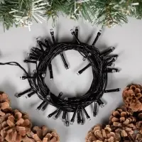 Гирлянда &laquo;Нить&raquo; 5 м, IP20, тёмная нить, 50 LED, 8 режимов, 220 В, свечение мульти