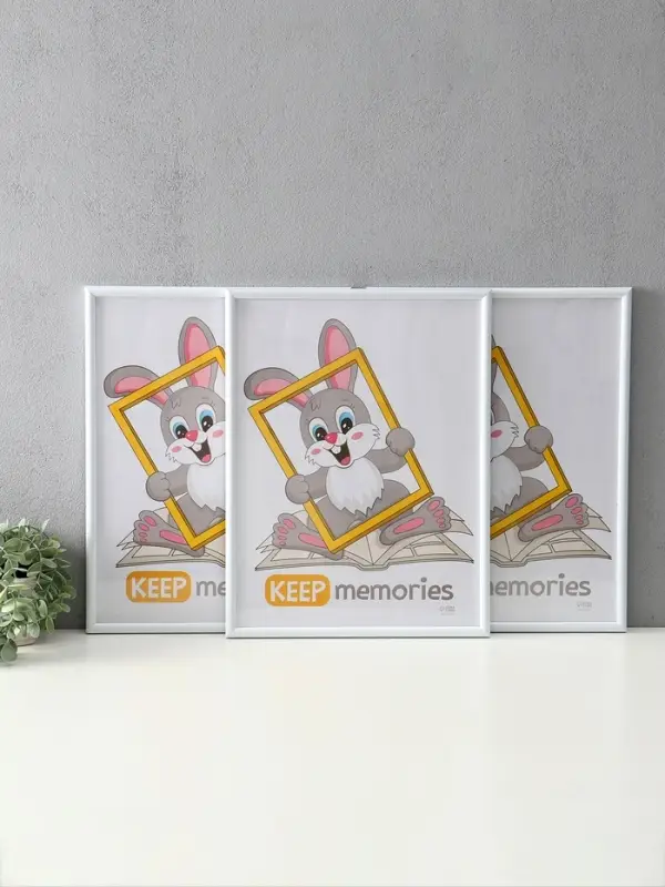 Фоторамка  Фоторамка "Радуга" 30х40 см, набор 3 шт, (пластиковый экран), белый