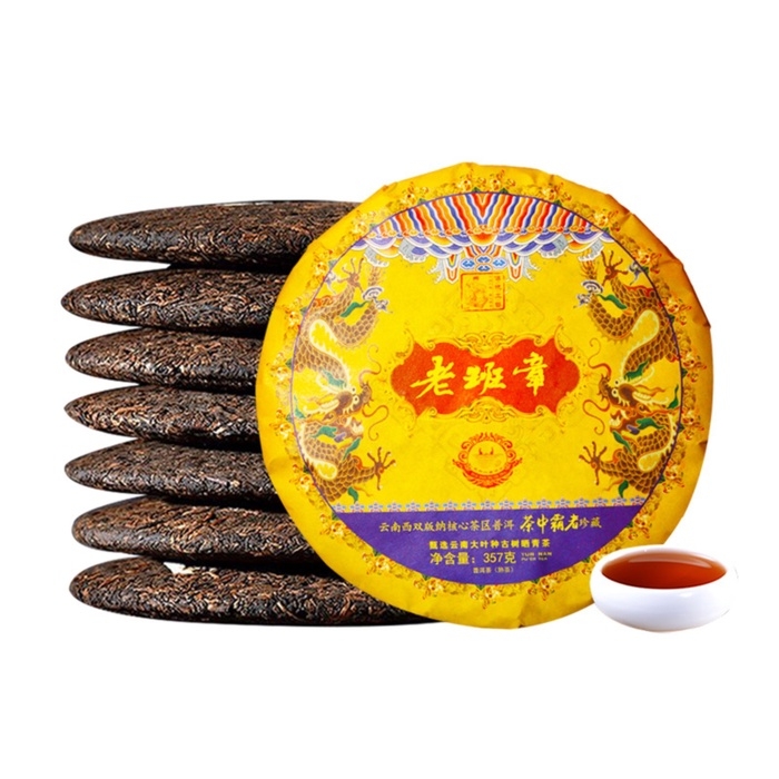 Китайский выдержанный черный чай Китайский выдержанный черный чай "Шу Пуэр. Лаобаньчжан", 357 г, 2021 г, Юньнань, блин
