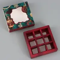 Коробка для 9 конфет &laquo;Щелкунчик&raquo; 14.5&times;14.5&times;3.5 см