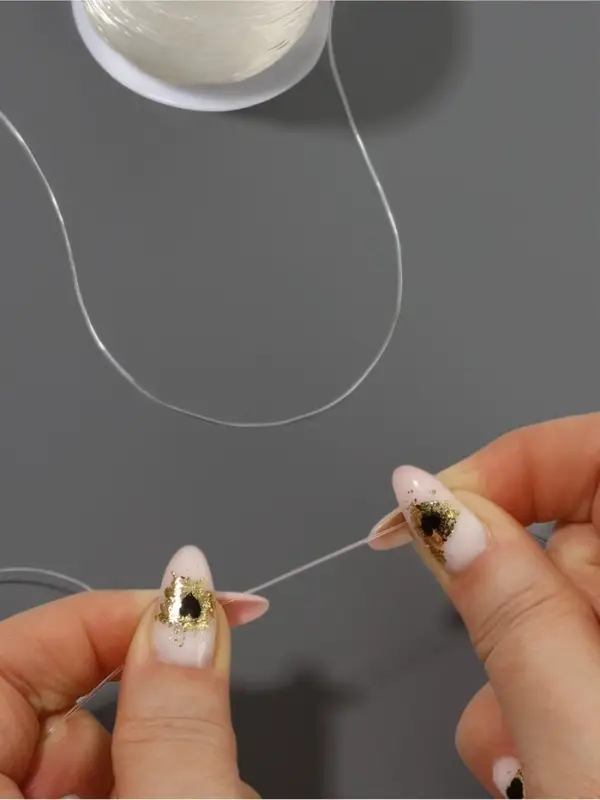 Нить для плетения, эластичная, 100&plusmn;1 м, d=1 мм, прозрачная