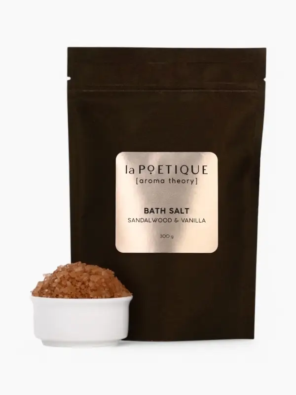 Соль для ванны, 300 г, аромат сандала и ванили, LA POETIQUE