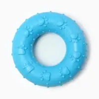 Жевательная игрушка для собак &laquo;Пончик&raquo;, 7 см, голубая