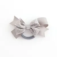 Бант для волос на резинке &laquo;Школьница&raquo;, звезда, 12 см, серый