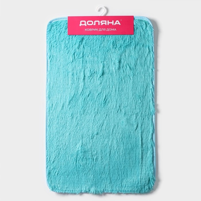Коврик для дома Доляна &laquo;Пушистик&raquo;, 50&times;80 см, цвет лазурный