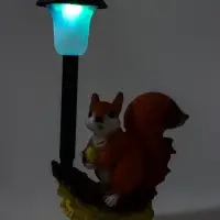 Садовая фигура - фонарь из полистоуна &laquo;Белка с орешком&raquo;, 24&times;16&times;24 см