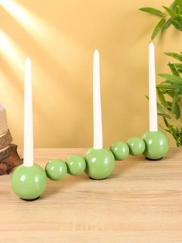 Подсвечник на 3 свечи «Бусы», с 7 сферами, 44×8×8 см, кипарис Подсвечник на 3 свечи «Бусы», с 7 сферами, 44×8×8 см, кипарис