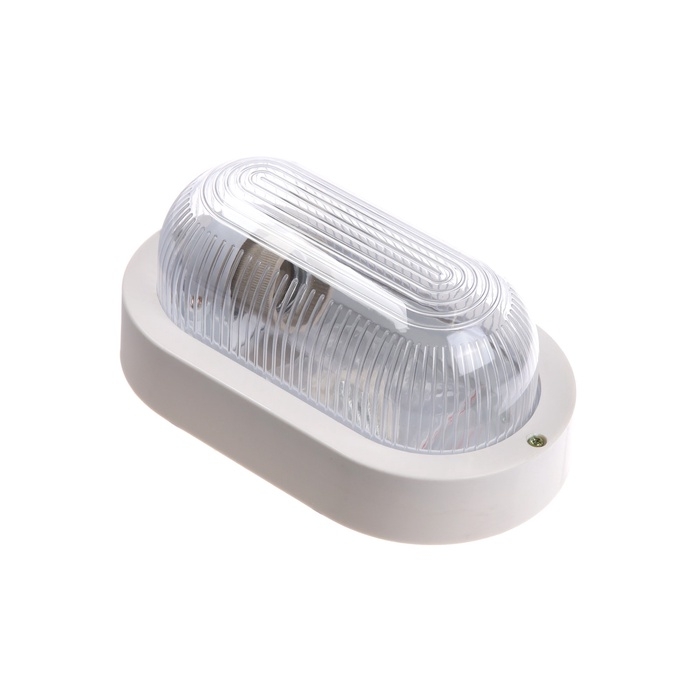 Светильник НБП, под лампу, IP54, 220 В, овал, пластик, белый Светильник НБП, под лампу, IP54, 220 В, овал, пластик, белый