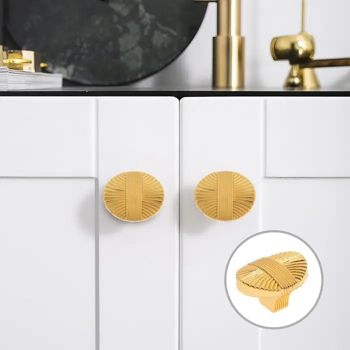 Ручка-кнопка CAPPIO, цинк, d=35 мм, цвет золото Ручка-кнопка CAPPIO, цинк, d=35 мм, цвет золото