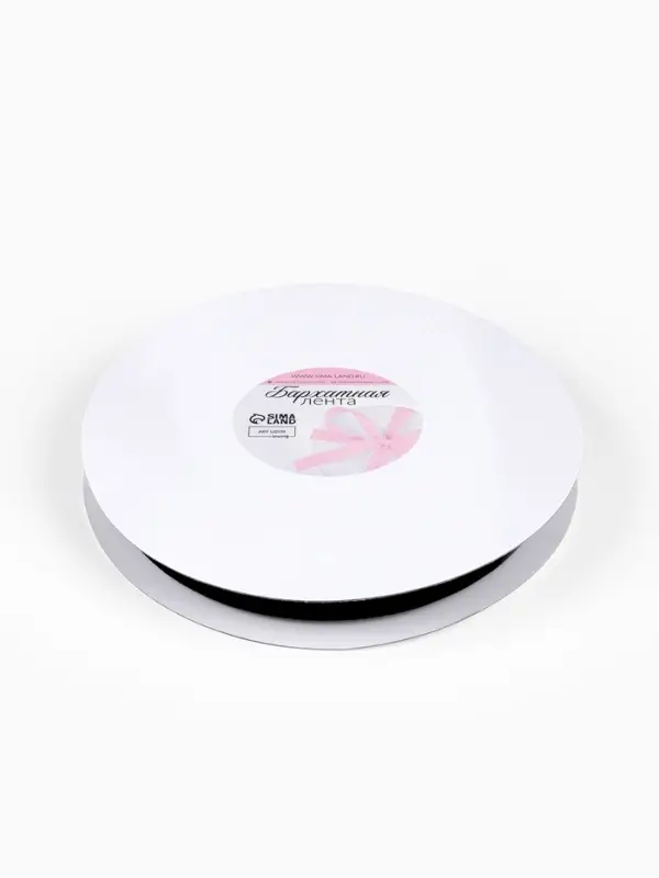 Лента бархатная, 15 мм, 18&plusmn;1 м, чёрная №03