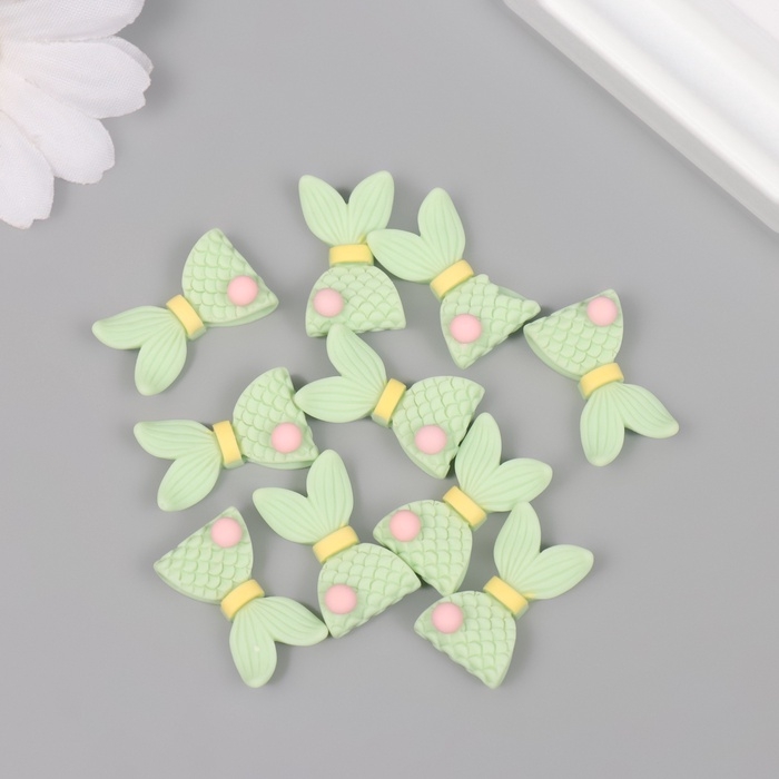 Декор для творчества пластик "Зелёный хвост русалки" набор 12 шт 2,3х1,4 см