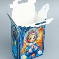 Подарочная коробка Новогодняя Корпоратив "Новогодние традиции"  20,3 х 12,3 х 41 см